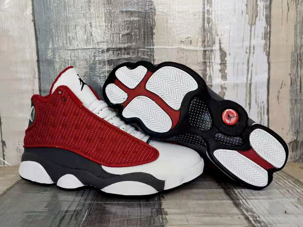 Air Jordan 13 "White Grey Red (3M Mesh)"