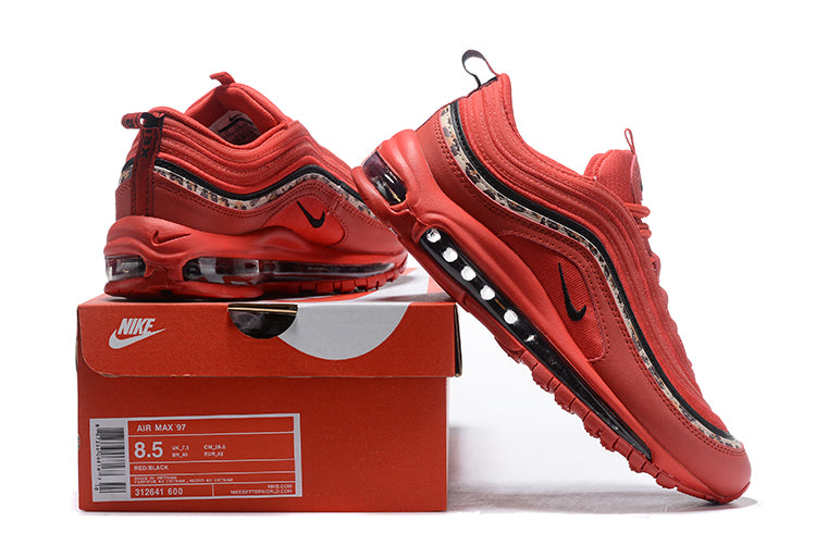 Nike Air Max 97 Red Leather Essential "Leopard 3M Reflective"