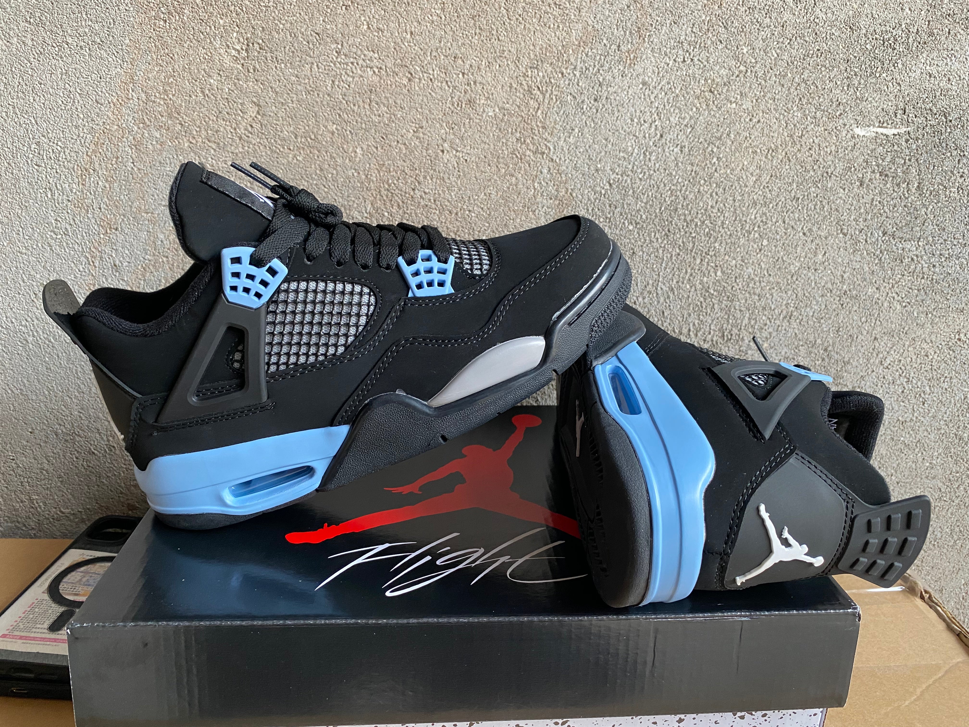 Air Jordan 4 Black/Grey/Blue | Unisex