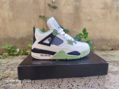 Air Jordan 4 White/Black/Light Green | Unisex